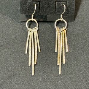 Fashion Silver & Gold Toned Large drop Shaped Dangle Earrings Fish Hook
…